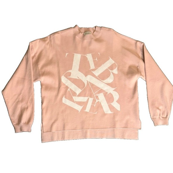Ted Baker Sweaters - Ted Baker London Womens Size 2 S Pink LOVE Graphic Knit Sweater Pullover